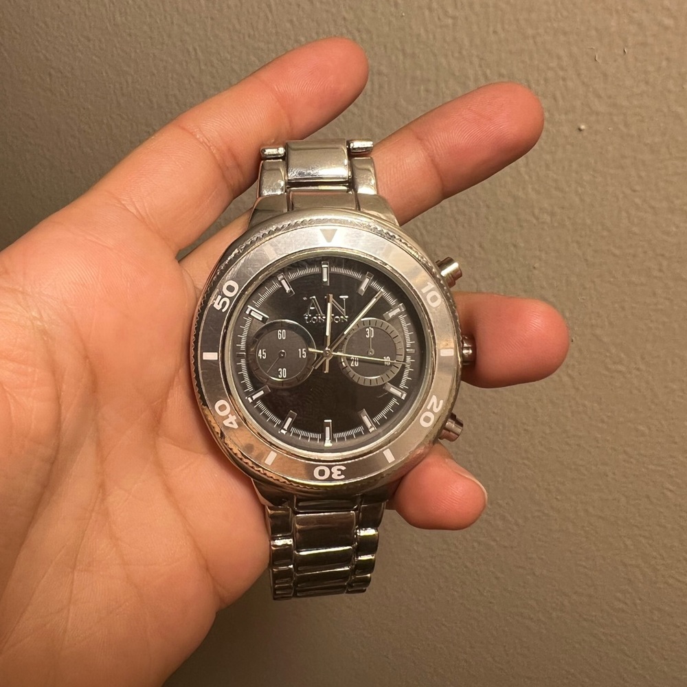 Classy silver and black watch